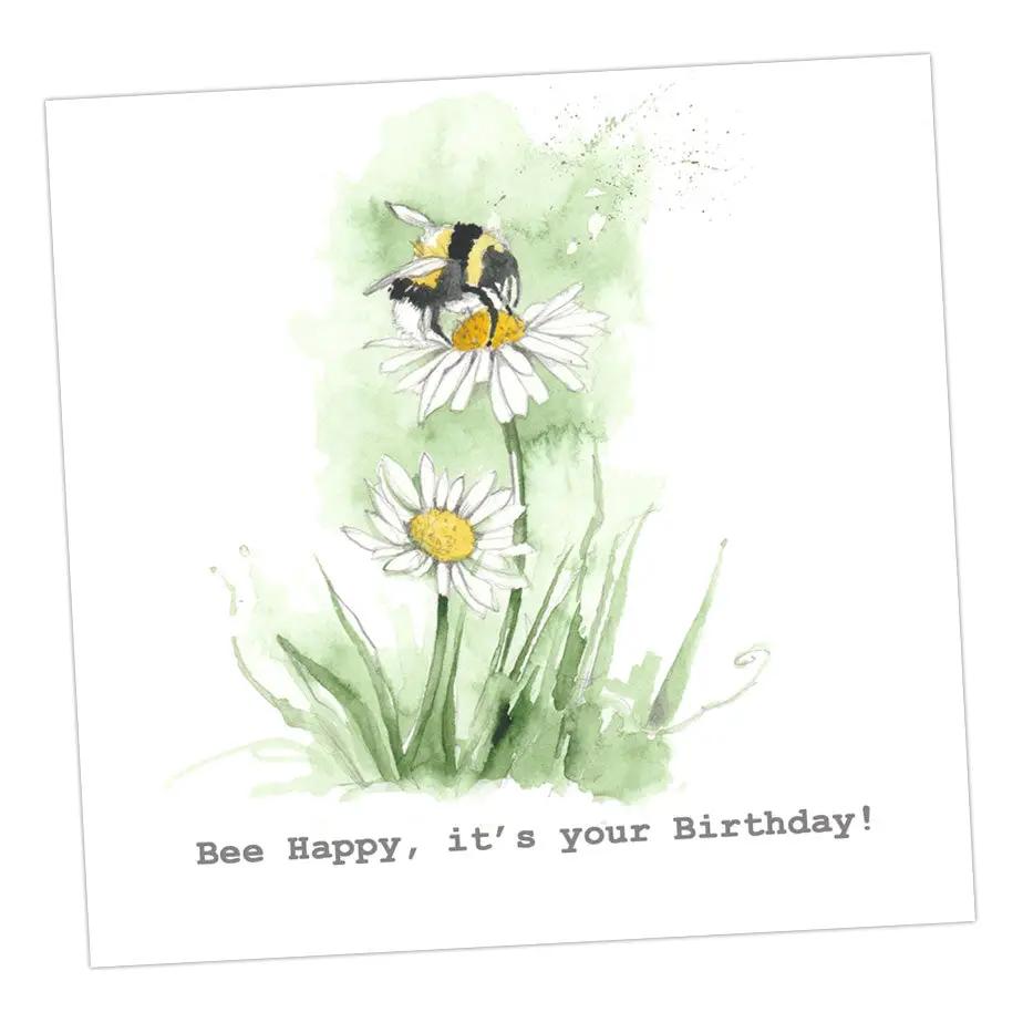 Bee Happy Birthday Card Greeting & Note Cards Crumble and Core   