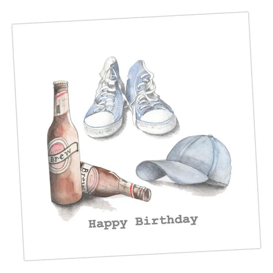 Beer etc, Happy Birthday Card Greeting & Note Cards Crumble and Core   