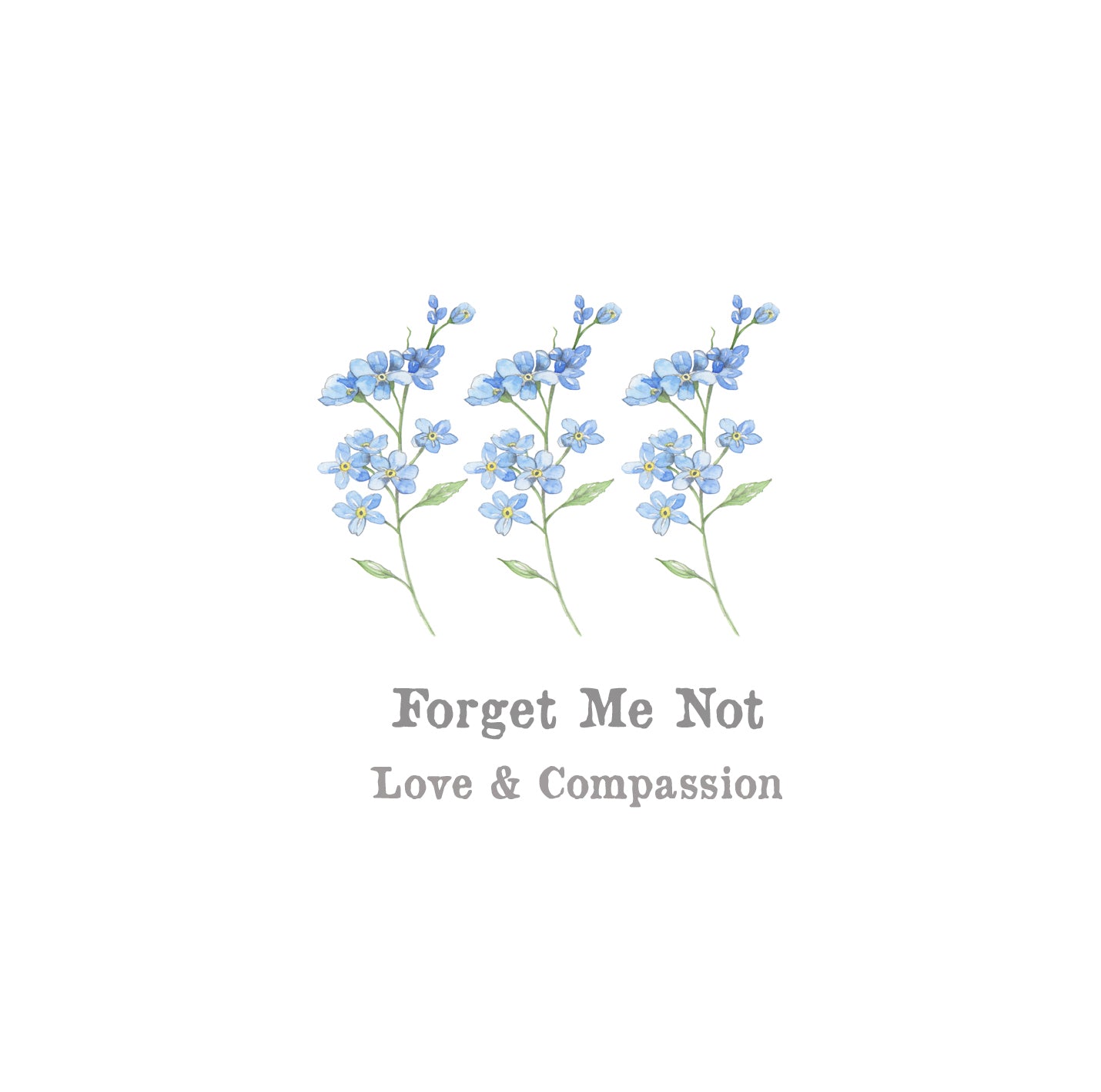Forget Me Not Card Greeting & Note Cards Crumble and Core   