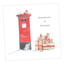 Load image into Gallery viewer, Christmas Post Box and Parcels Greeting Card Greeting &amp; Note Cards Crumble and Core 12 x 12 cm  
