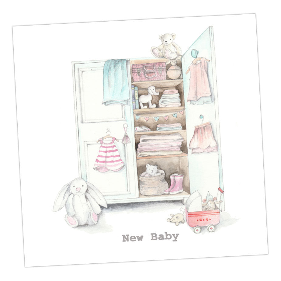 Baby Girls Room Greeting & Note Cards Crumble and Core   