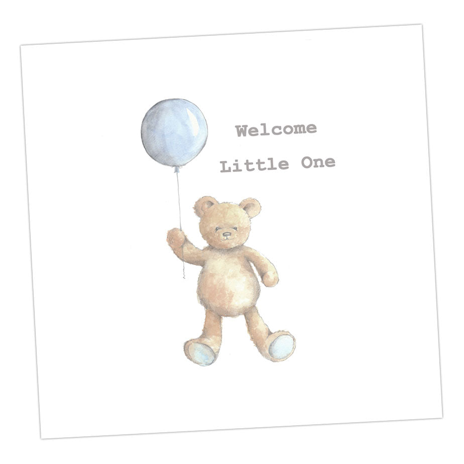 Baby Boy Teddy Greeting & Note Cards Crumble and Core   