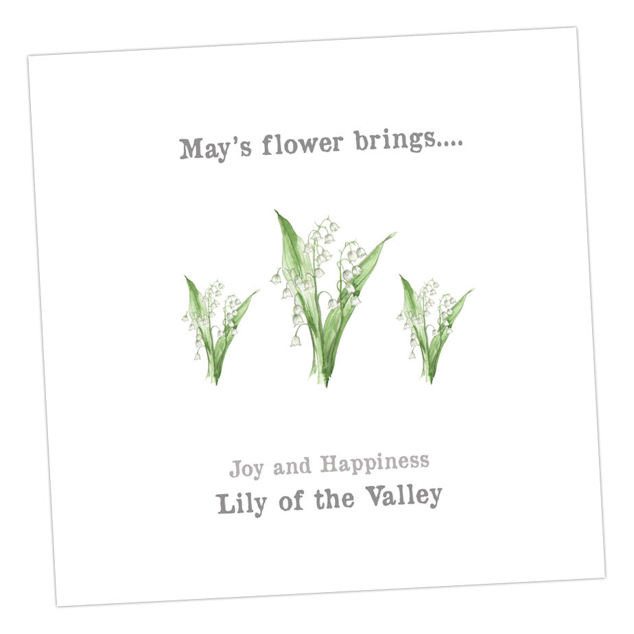 May Lily of the Valley Card Greeting & Note Cards Crumble and Core   
