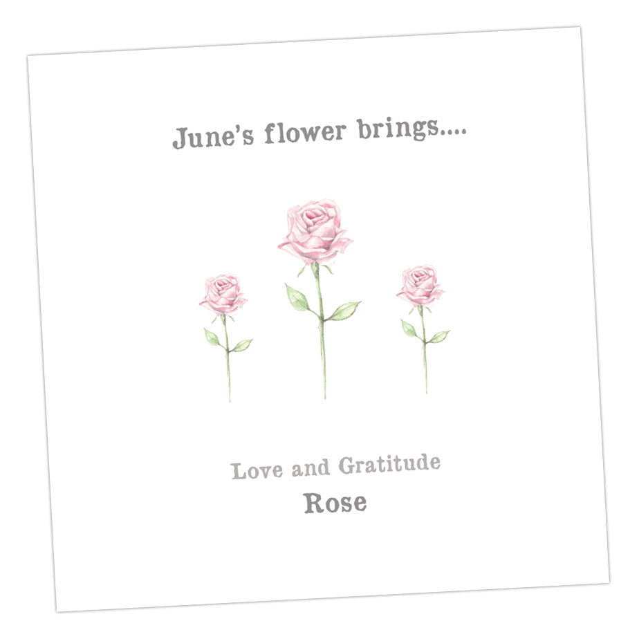 June Rose Card Greeting & Note Cards Crumble and Core   