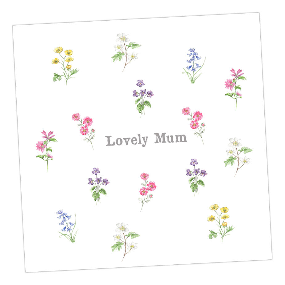 Multi Flower Mum Greeting & Note Cards Crumble and Core   
