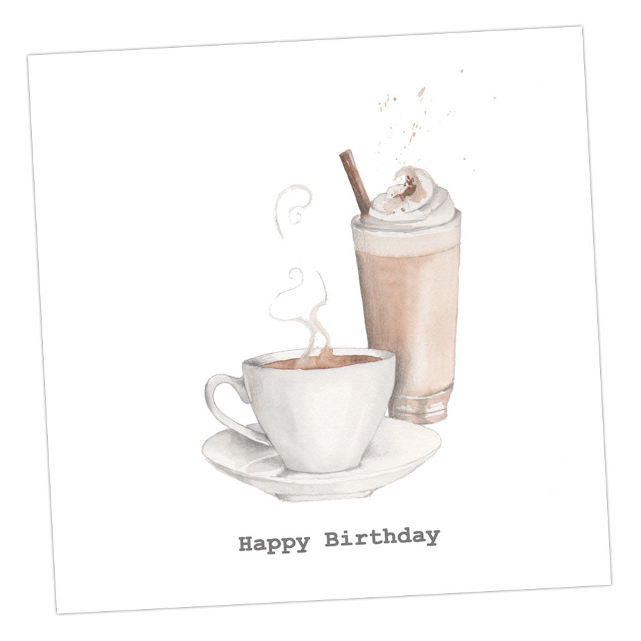 Happy Birthday Coffee Card Greeting & Note Cards Crumble and Core   