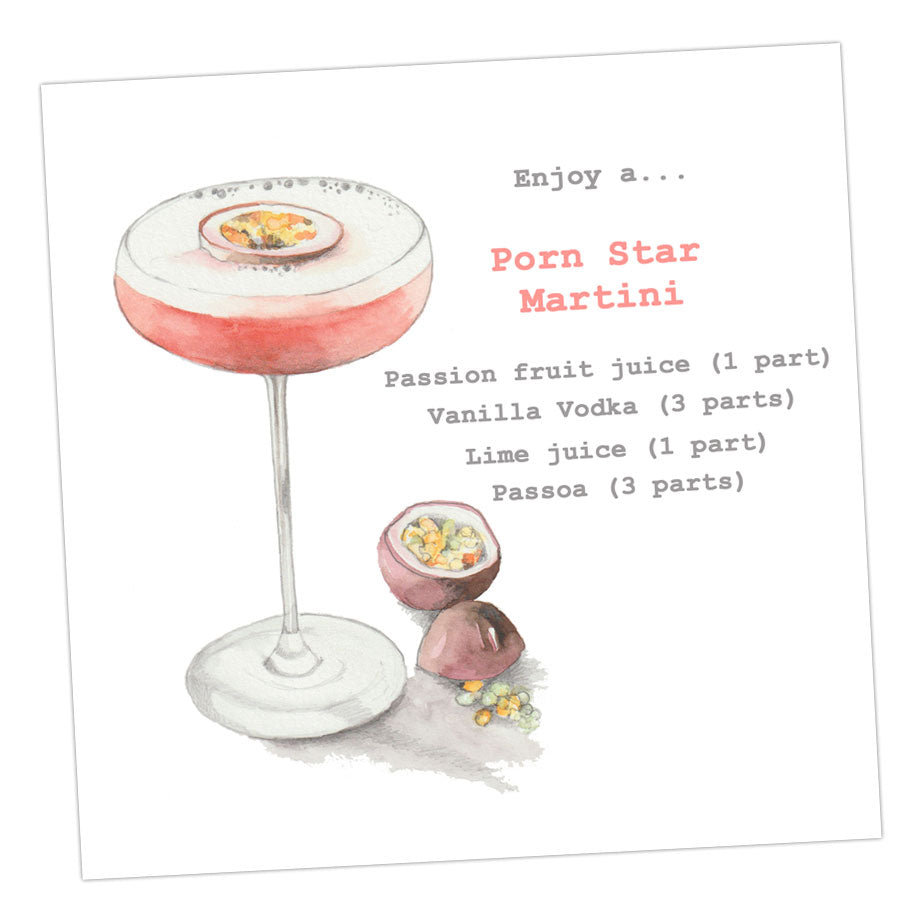 Pornstar Martini Card
