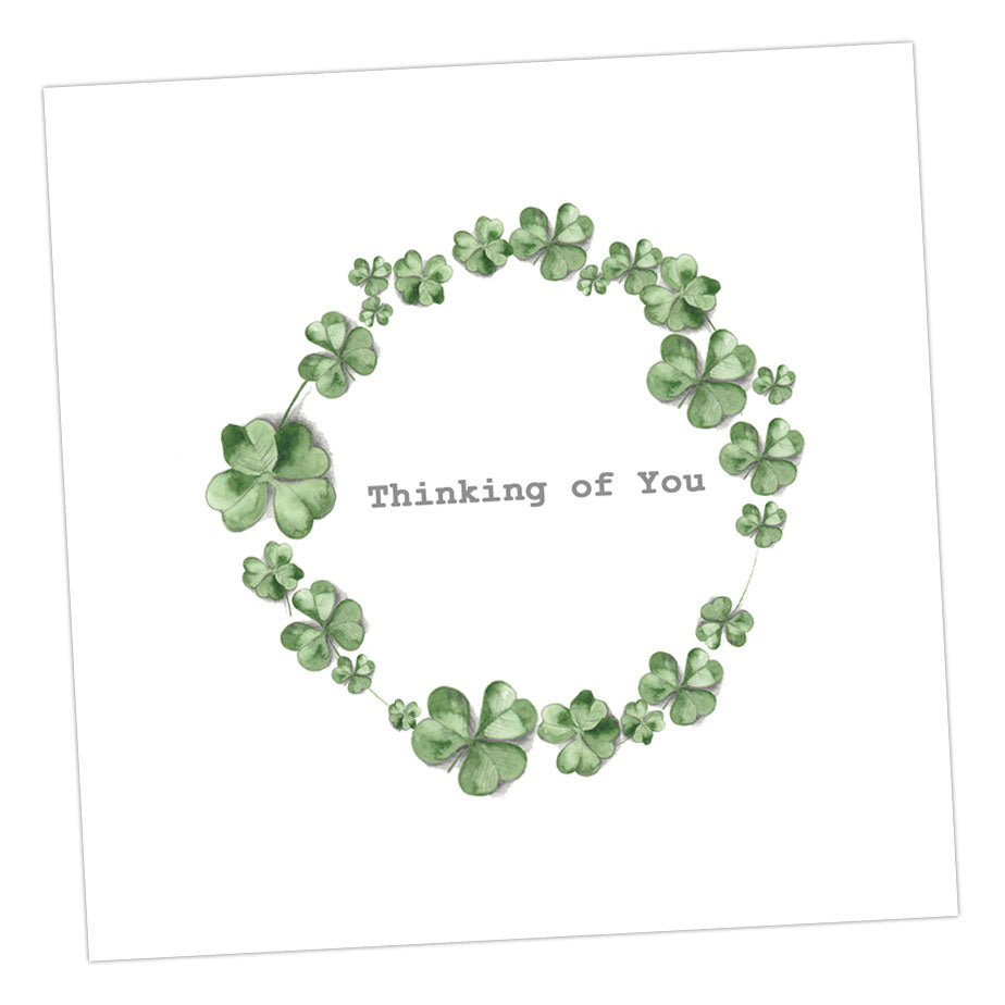 Shamrock Thinking of You Card Greeting & Note Cards Crumble and Core   