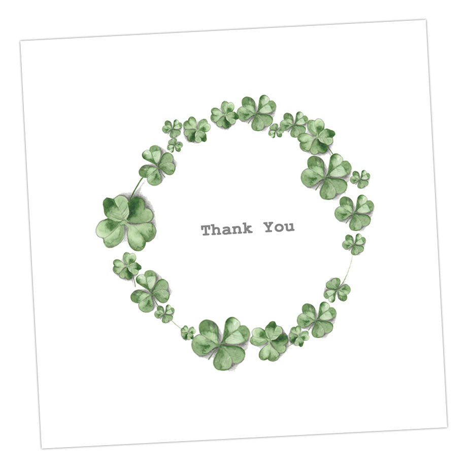 Shamrock Thank You Card Greeting & Note Cards Crumble and Core   