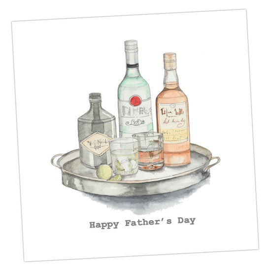 Drinks Tray Father's Day Greeting Card Greeting & Note Cards Crumble and Core   