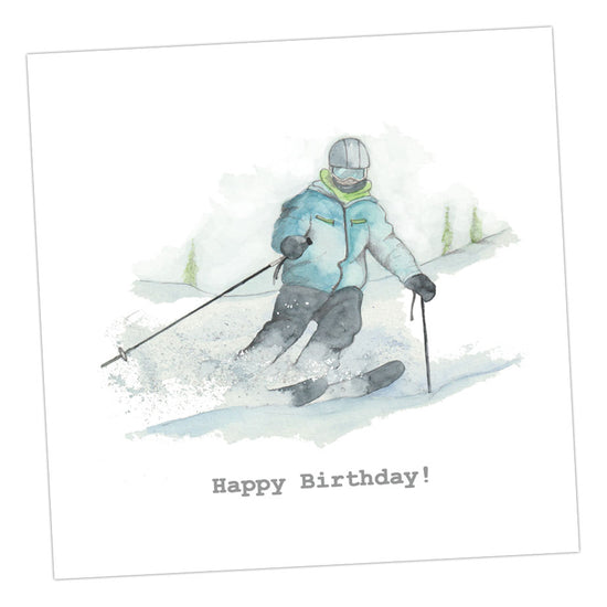 Ski Birthday Card Greeting & Note Cards Crumble and Core   