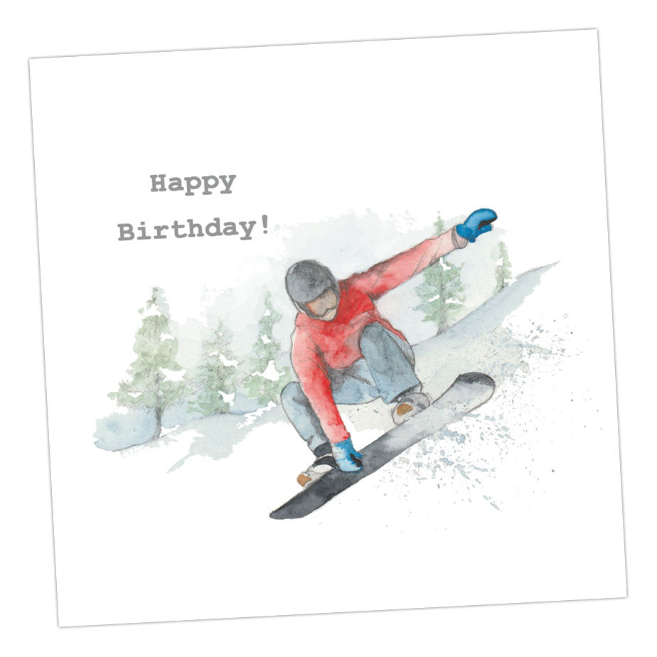 Snowboard Birthday Card