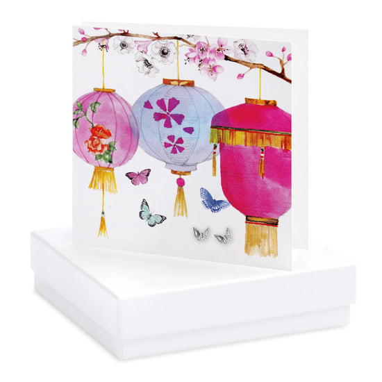 Boxed Chinese Lanterns Earring Card Earrings Crumble and Core   