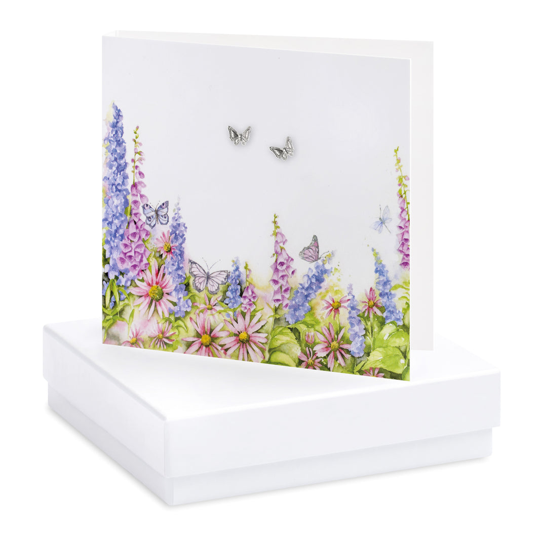 Boxed Meadow and Butterflies Earring Card Earrings Crumble and Core   