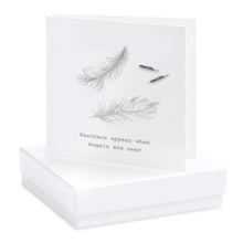 Carica l&#39;immagine nel visualizzatore di Gallery, Boxed Feathers Are Near Earring Card Earrings Crumble and Core White  
