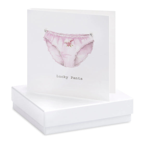 Boxed Lucky Pants Earring Card Earrings Crumble and Core White  