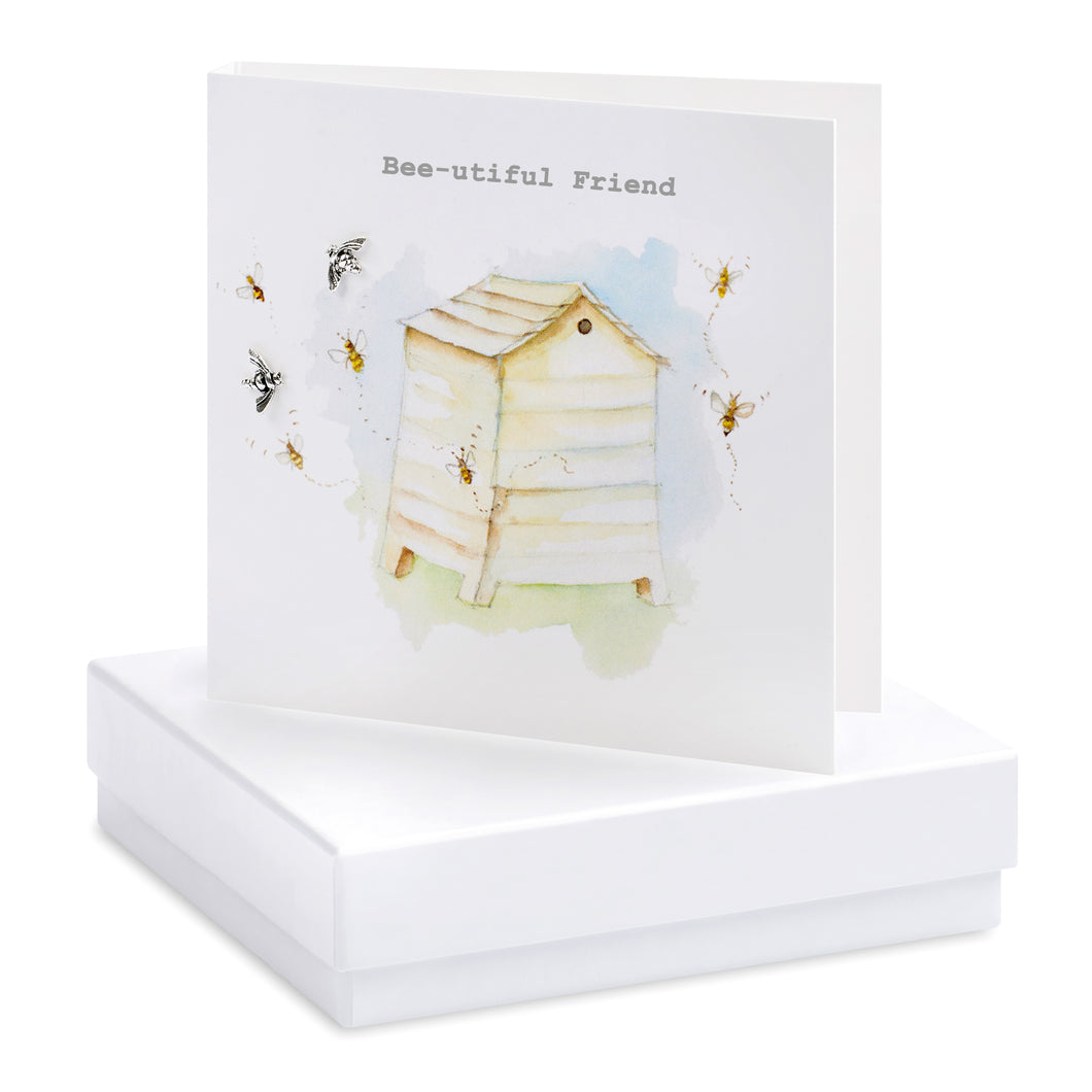 Boxed Beehive Friend Earring Card Earrings Crumble and Core   