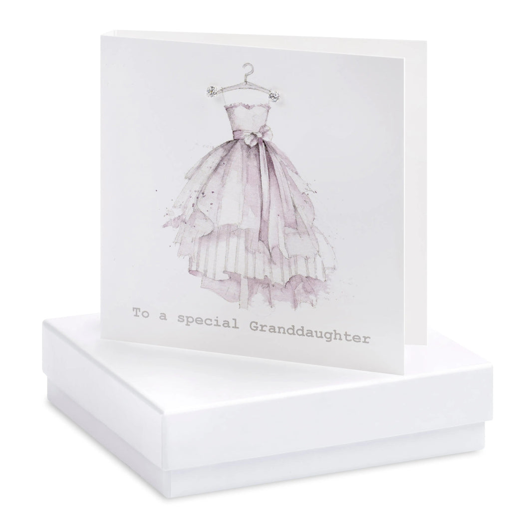 Boxed Granddaughter Dress Earring Card Crumble and Core Crumble & Core