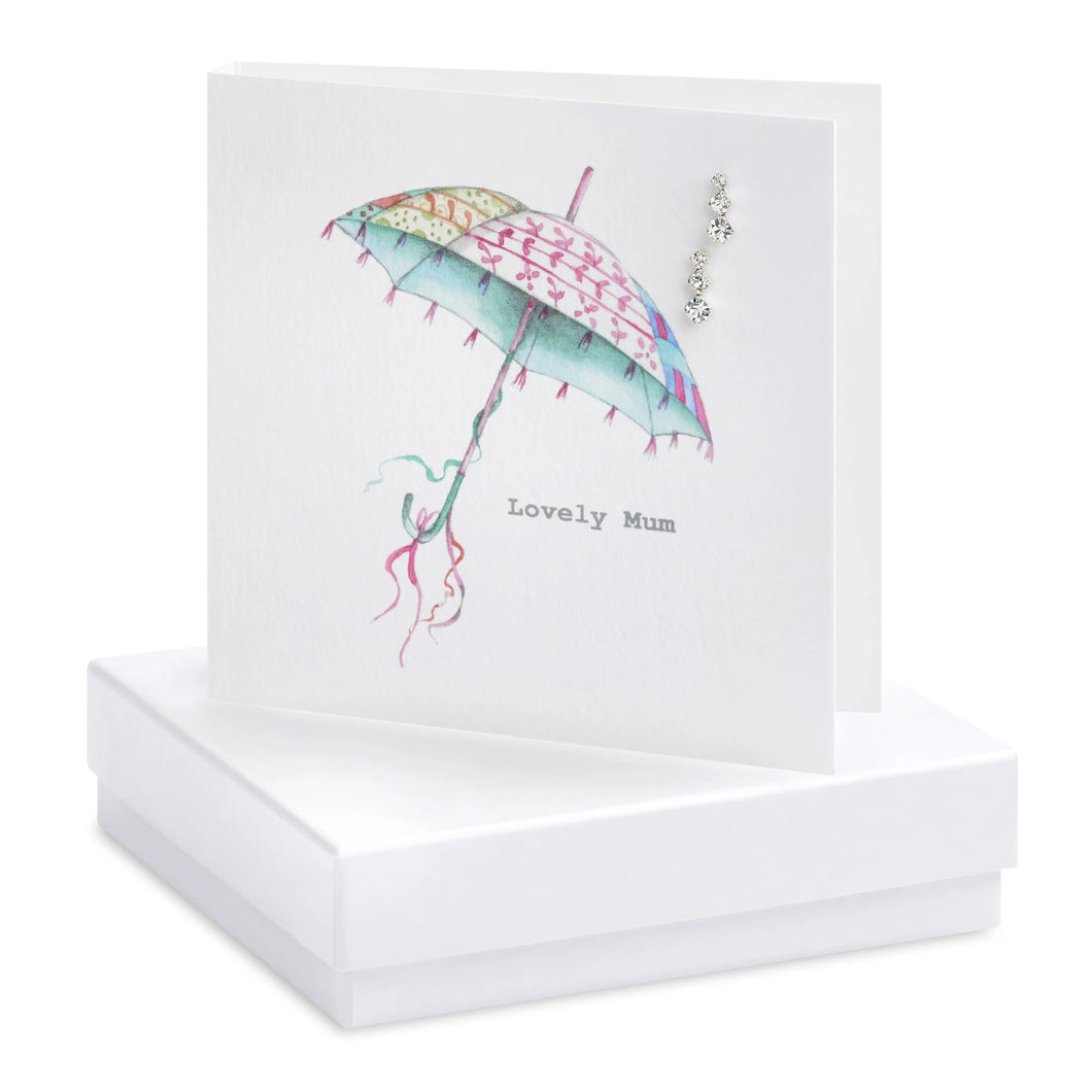 Boxed Umbrella Lovely Mum Earring Card Earrings Crumble and Core   