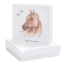 Load image into Gallery viewer, Boxed Horse Birthday Earring Card Crumble and Core Crumble &amp; Core
