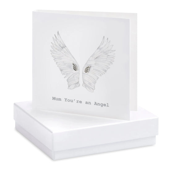 Boxed Mum You're an Angel Earring Card Earrings Crumble and Core   