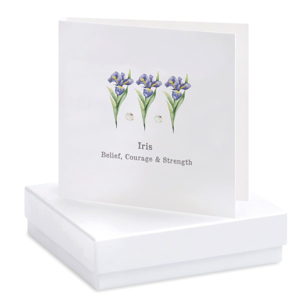 Boxed Iris Earring Card Crumble and Core Crumble & Core