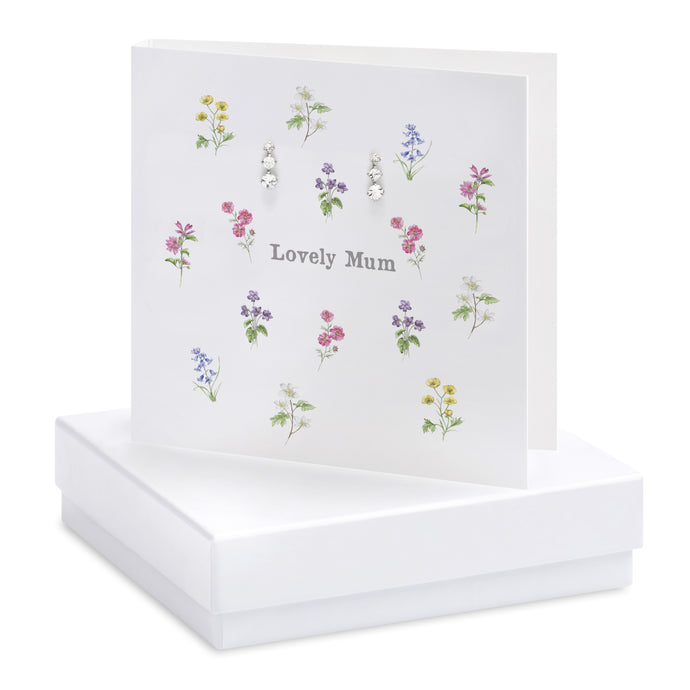 Boxed Lovely Mum Earring Card Crumble and Core Crumble & Core