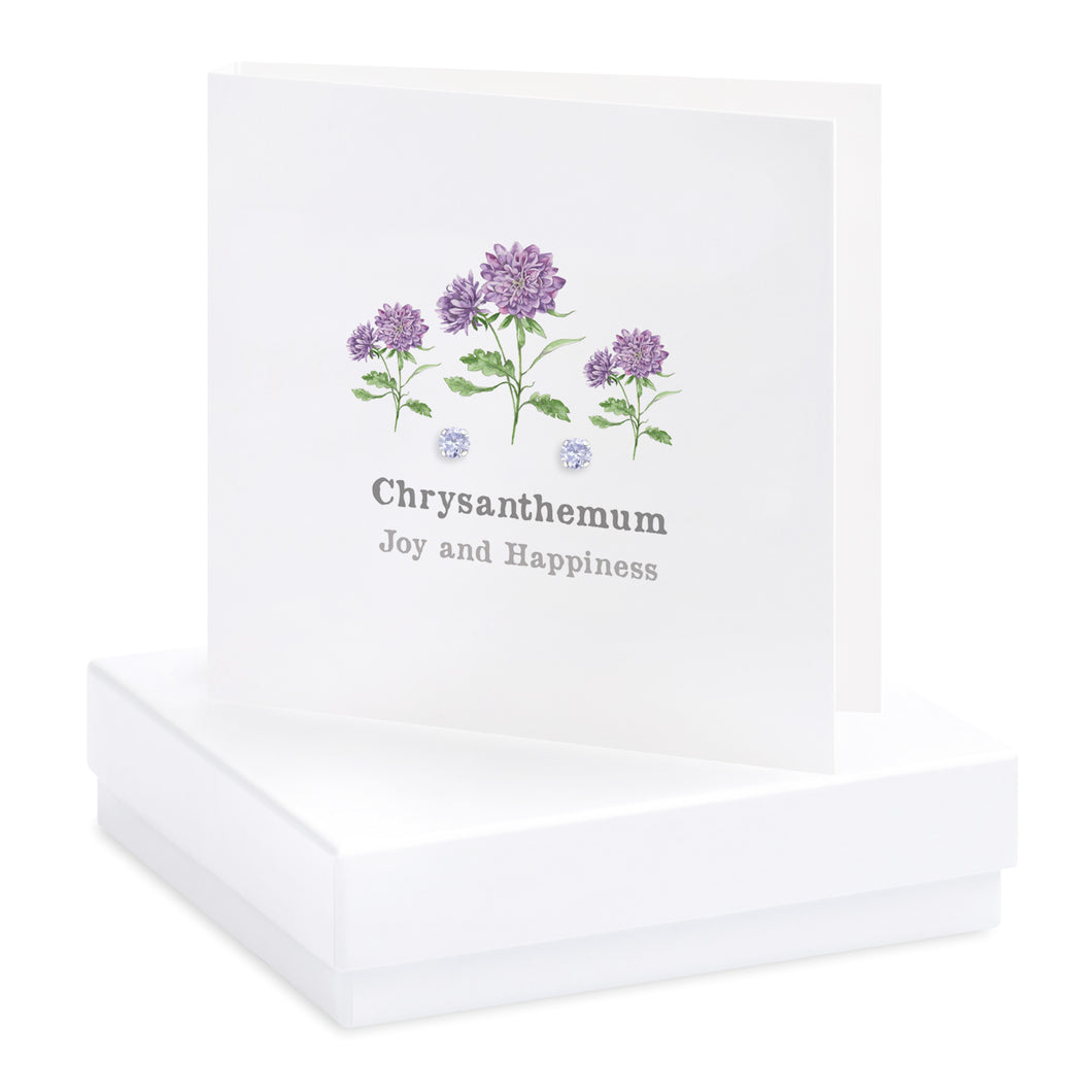 Boxed Chrysanthemum Earring Card Crumble and Core Crumble & Core