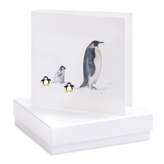 Penguin Earring Card Earrings Crumble and Core   