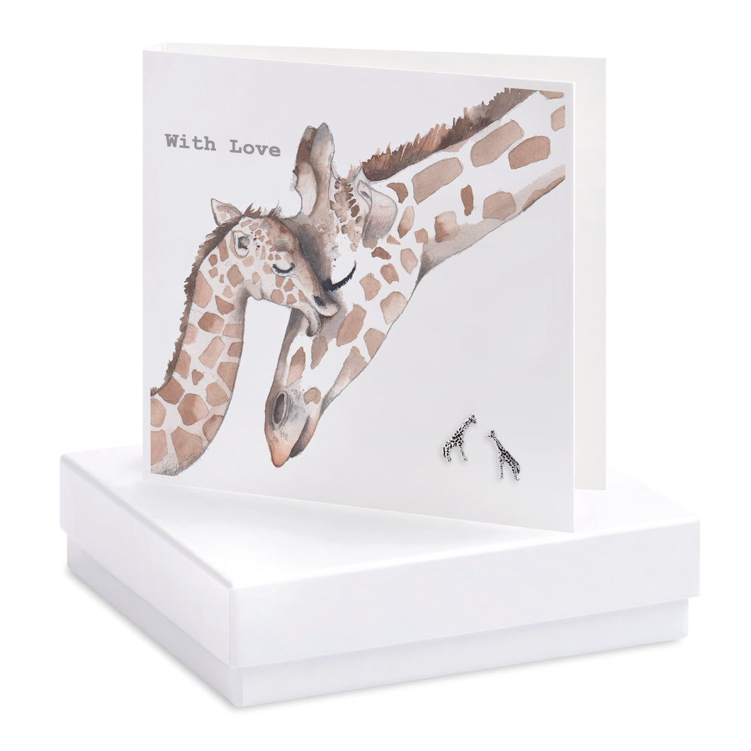 Boxed Giraffe Earring Card Earrings Crumble and Core   
