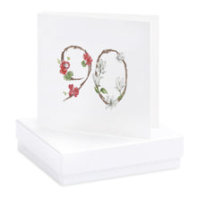 Carica l&#39;immagine nel visualizzatore di Gallery, Boxed Floral 90th Earring Card Earrings Crumble and Core White  
