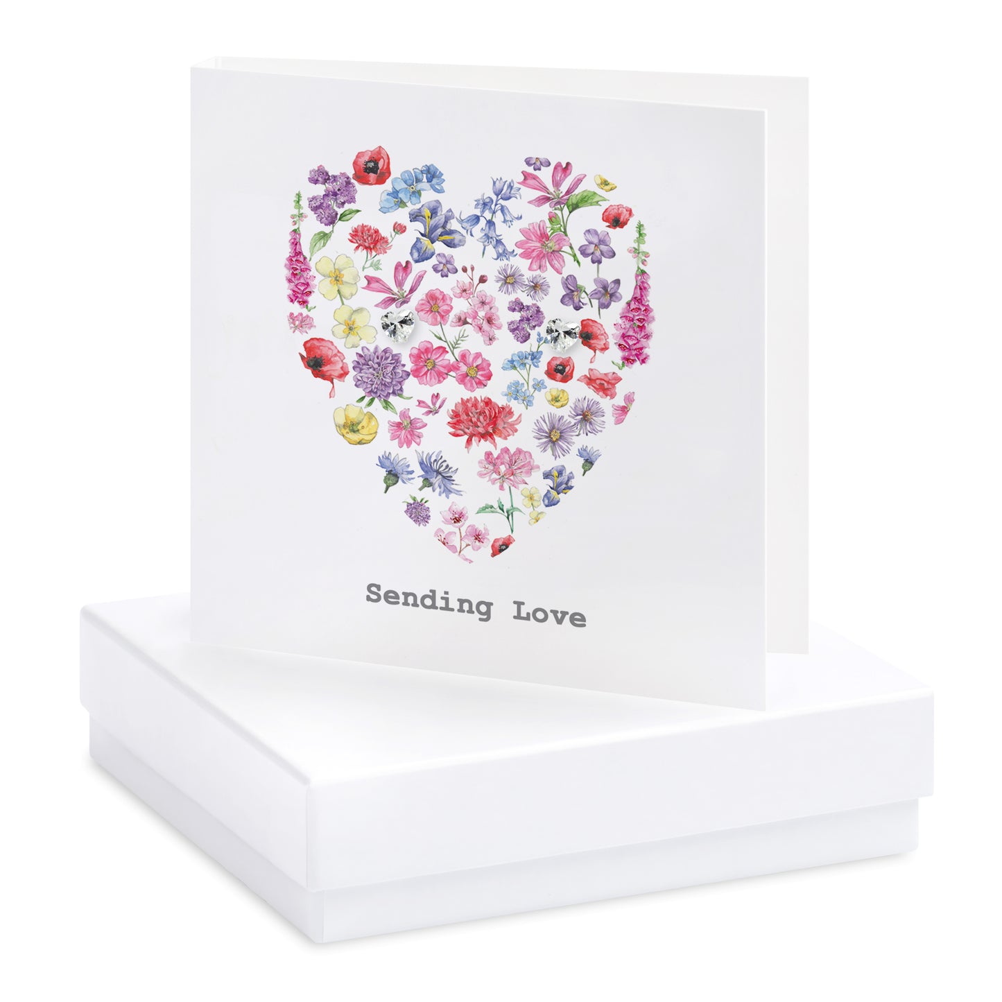 Sending Love Heart Earring Card Earrings Crumble and Core   