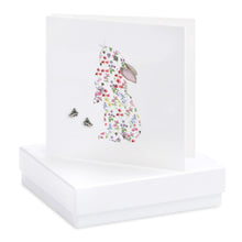 Carica l&#39;immagine nel visualizzatore di Gallery, Boxed Cut Out Floral Rabbit Earring Card Earrings Crumble and Core   
