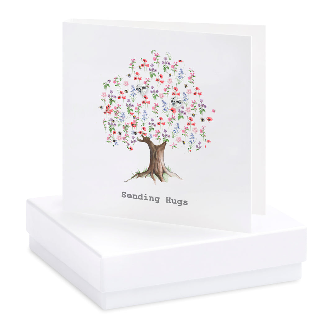 Boxed Cut Out Floral Tree Earring Card Earrings Crumble and Core   
