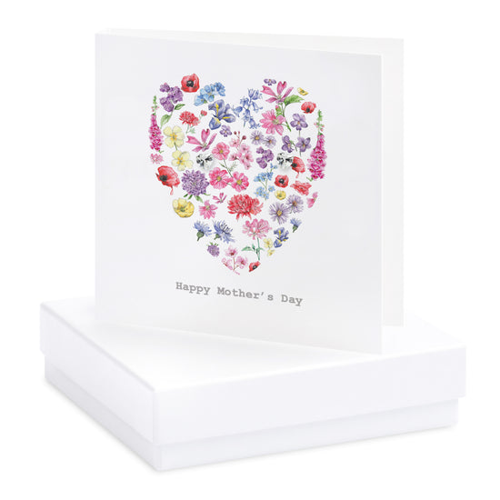 Mothers Day Heart Earring Card Earrings Crumble and Core   