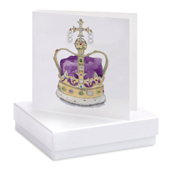 Coronation Crown Earring Card Jewelry Crumble and Core   