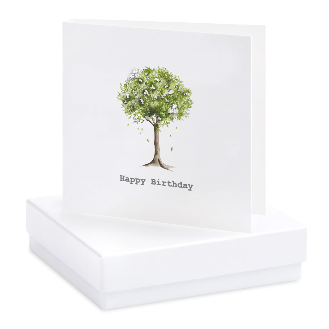 Boxed Birthday Tree Earring Card Earrings Crumble and Core   