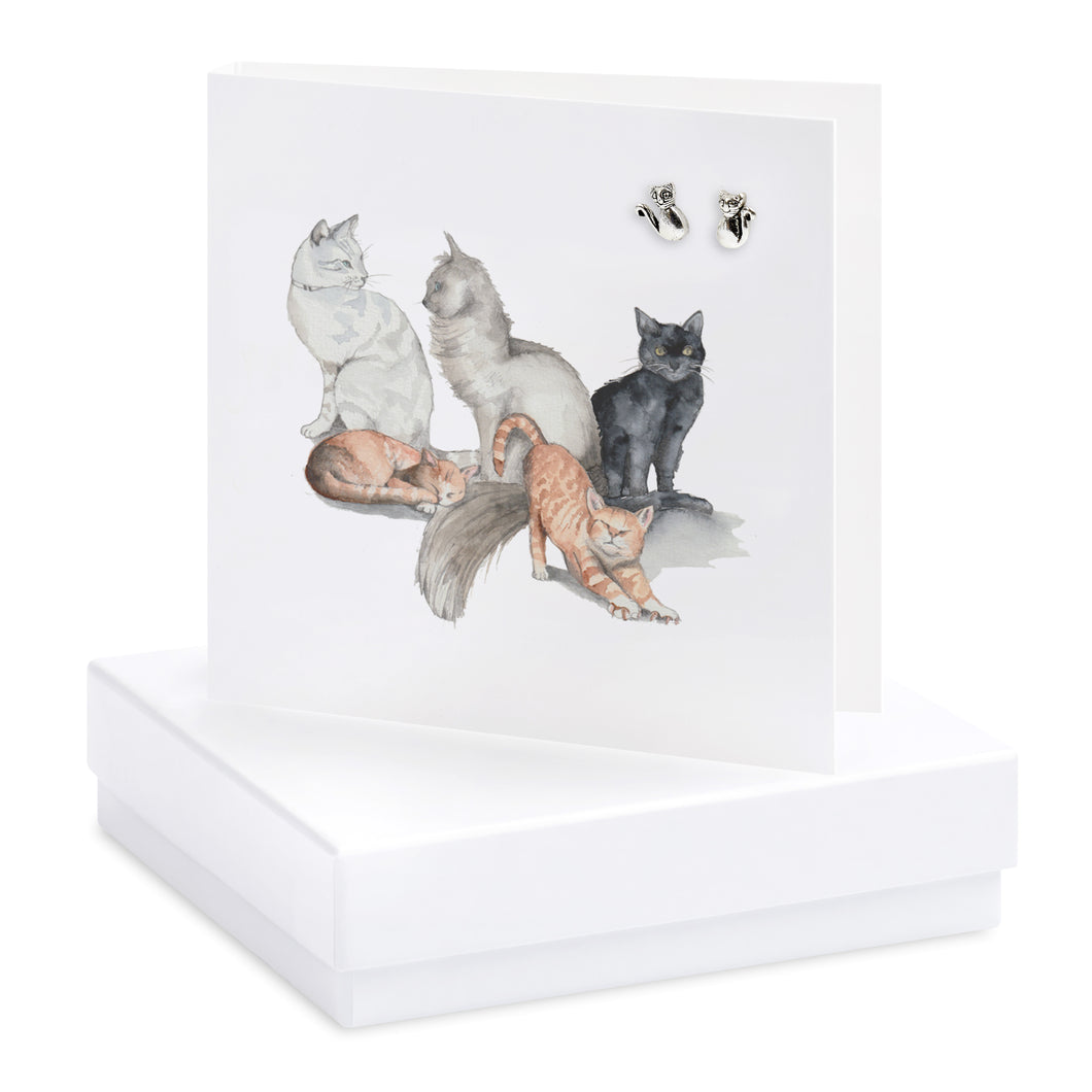 Cats Earring Card Crumble & Core