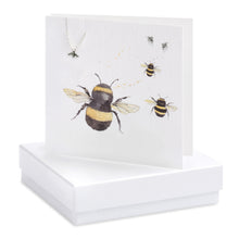 Load image into Gallery viewer, Boxed Bee Sterling Silver Necklace &amp; Earring Card Jewelry Sets Crumble and Core   
