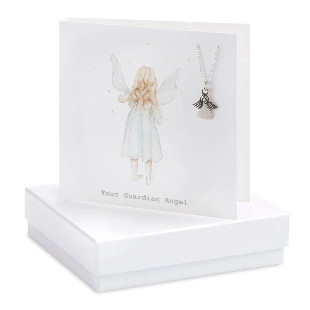 Boxed Guardian Angel Necklace Card Necklaces Crumble and Core   
