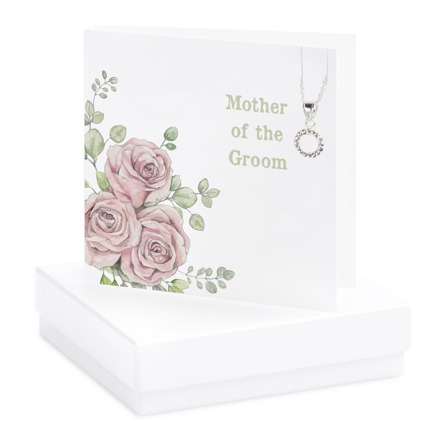 Boxed Rose Mother of the Groom Necklace Card Necklaces Crumble and Core   