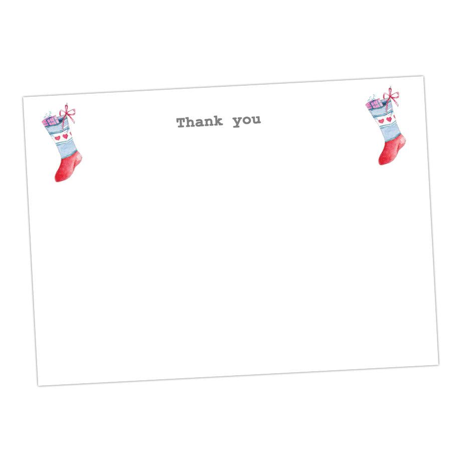 Christmas Stocking Thank You Note Cards Greeting & Note Cards Crumble and Core   
