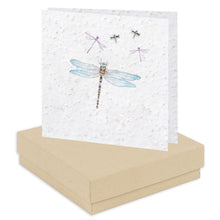 Load image into Gallery viewer, Boxed Dragonfly Plantable Seed Earring Card Earrings Crumble and Core   
