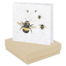 Carica l&#39;immagine nel visualizzatore di Gallery, Boxed Bee Plantable Seed Earring Card Earrings Crumble and Core   
