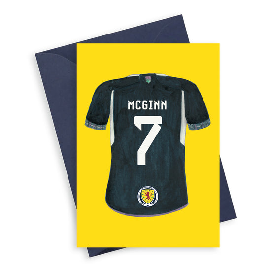 Scotland Football Shirt McGinn 7 A6 Greeting Card Greeting & Note Cards Crumble and Core   