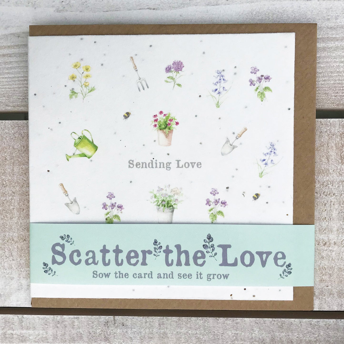 Scatter the Love Plantable Gardening Seed Card Greeting & Note Cards Crumble and Core   